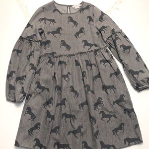 Stella McCartney Kids Bleached Horses Chambray Dress Size 10 years